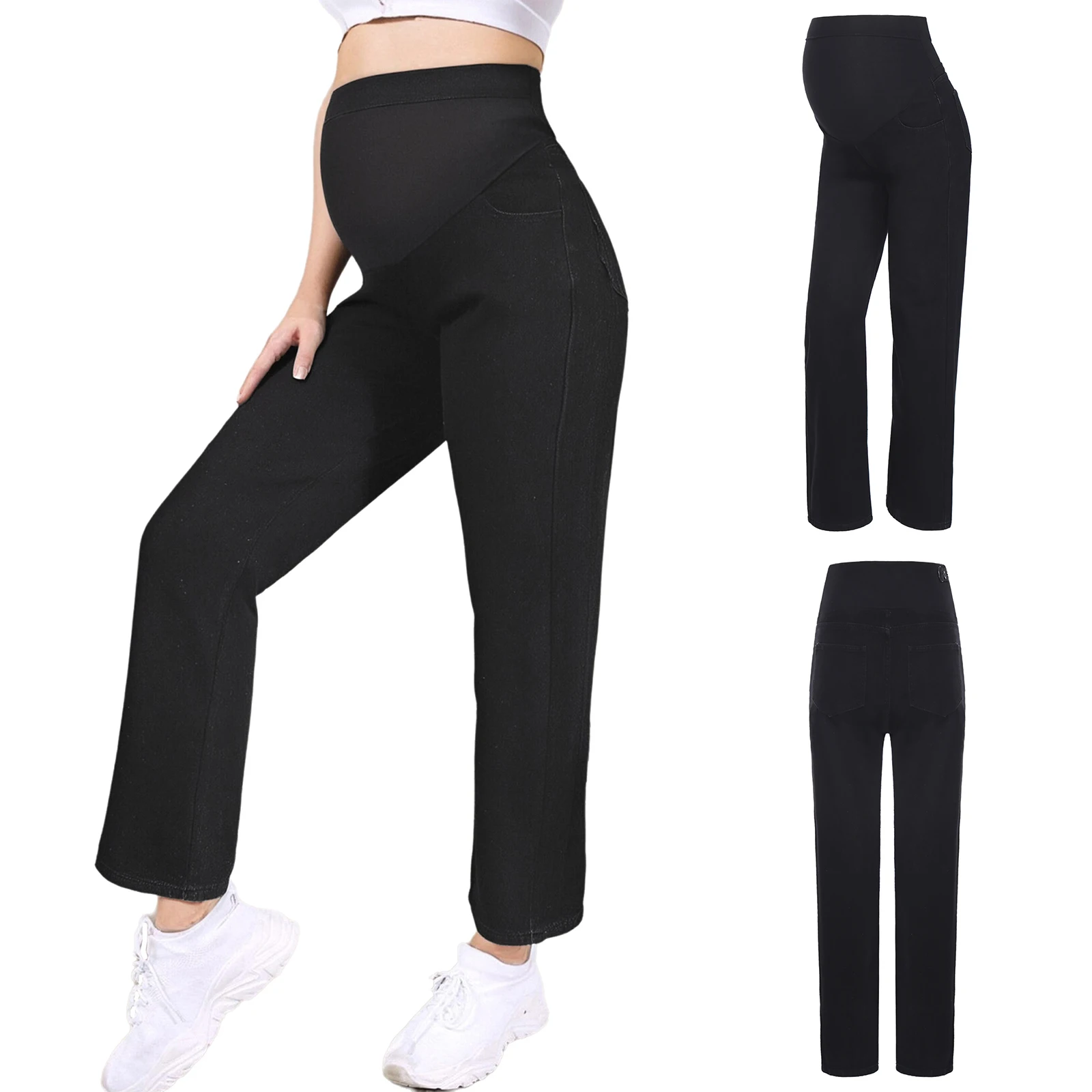 Schwangere Frauen Jeans Hohe Taille Unterstützung Bauch Mutterschaft Hüfte Heben Elastische Denim Hosen Shorts für Tägliche Arbeit Straße Loungewear