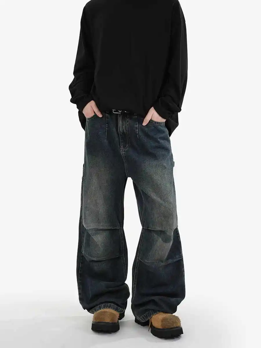 

Women's Blue Y2k Baggy Cargo Jeans Harajuku Vintage Denim Trousers Japanese 2000s Style Emo Boyfriend Jeans Pants Clothes 2025