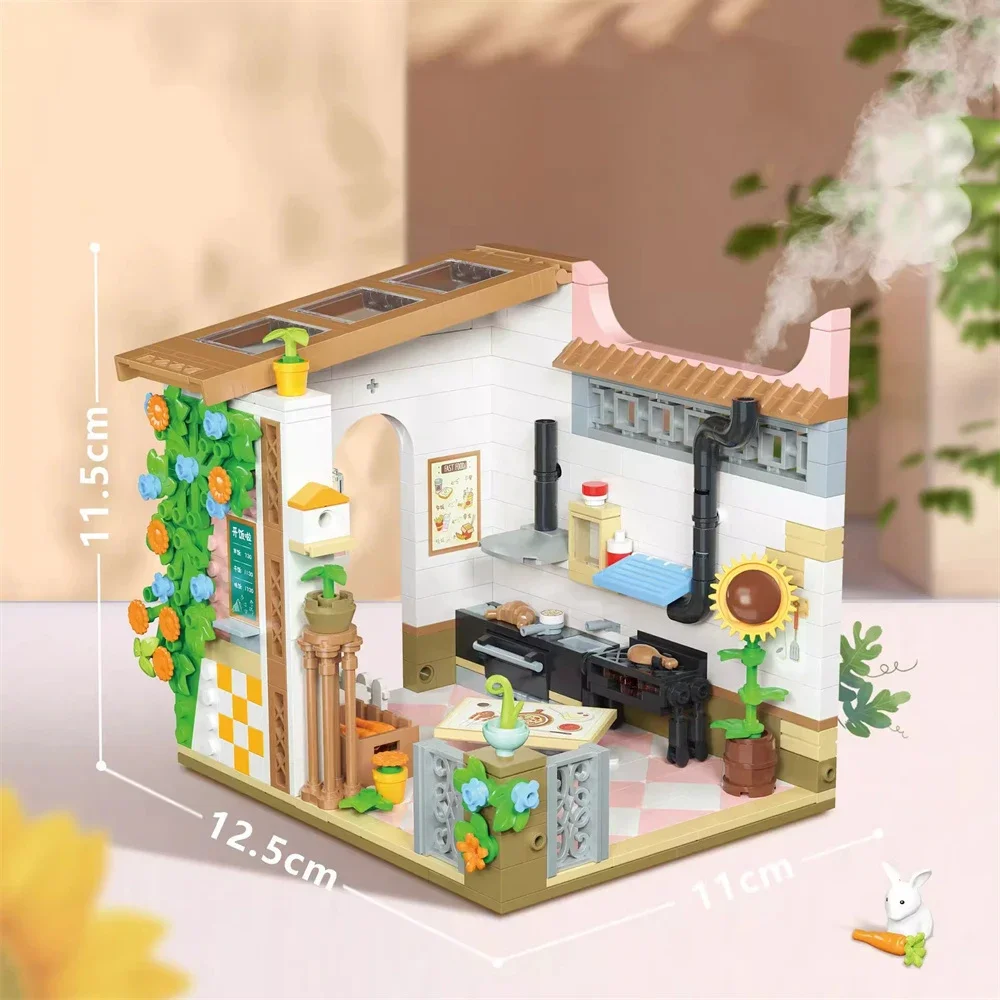 Knowd build nonna Backyard Mini Building Blocks Toy Dreamlike Architectural Playset per l'arredamento del gioco divertente e fantasioso per i bambini