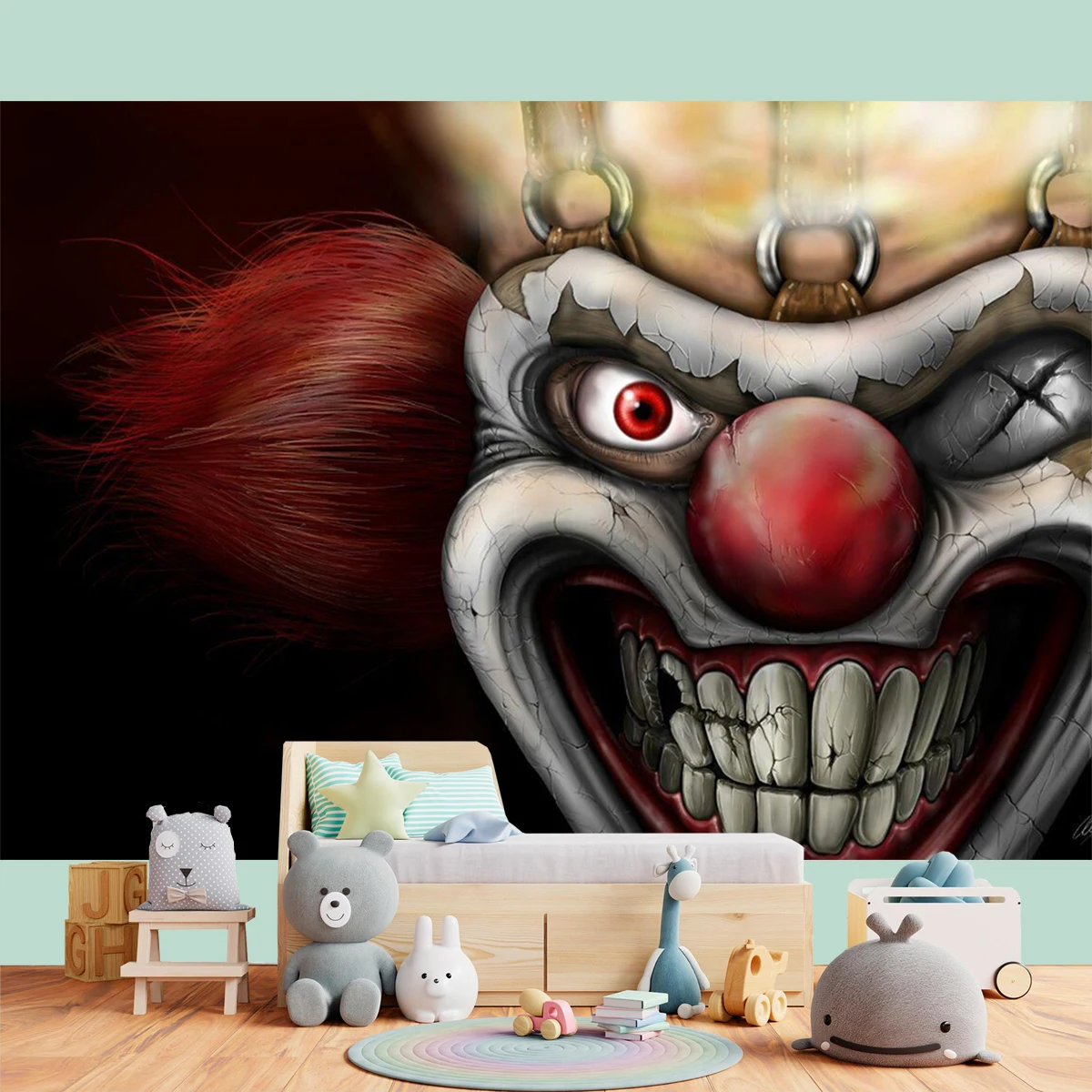 It Birthday Party Supplies  Poster 7x5ft Vinyl Horrible Halloween Backdrop Eve Clown Background for Wall Classic Decorations