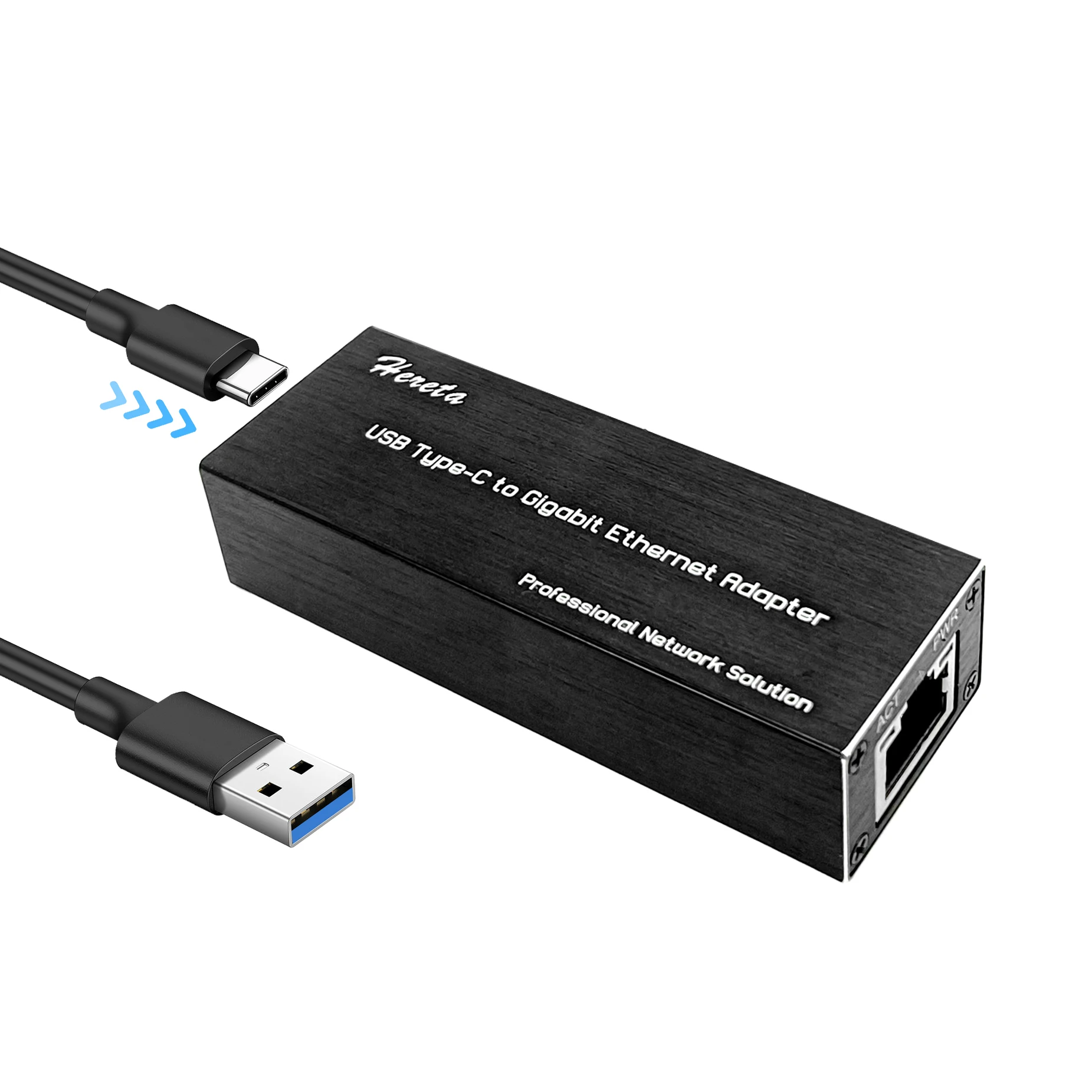 

Mini USB3.0 to Ethernet Adapter Gigabit TypeC-RJ45 Ethernet Adapter USB Network Card Support Windows/macOS/Linux 10/100/1000Mbps