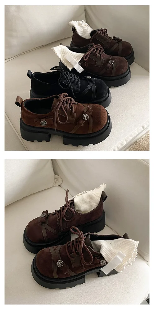 Damen Y2K Trendige Plateau-Schuhe mit Rosenschnalle und Riemen, Chunky-Sohle, Modische Coole Schuhe für Festival, Shopping, Date, Party – Detail 22