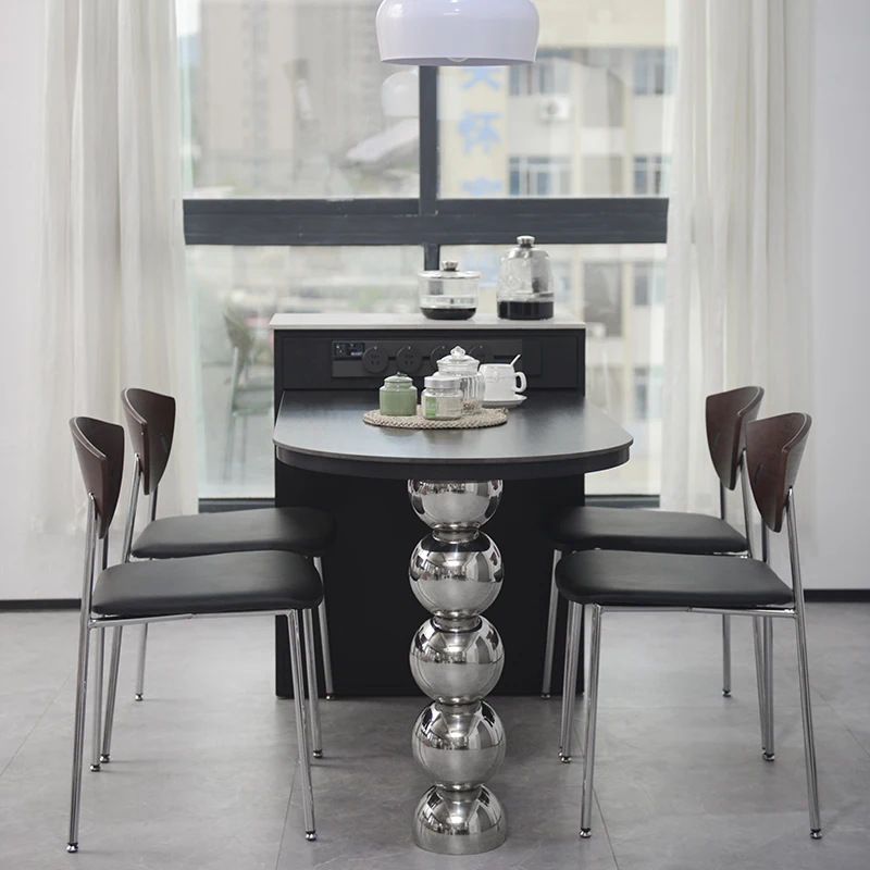 Extendable Kitchen Dining Table Mobile Coffee Restaurant Conference Dining Table Modern Luxury Mesas De Comedor Home Furniture