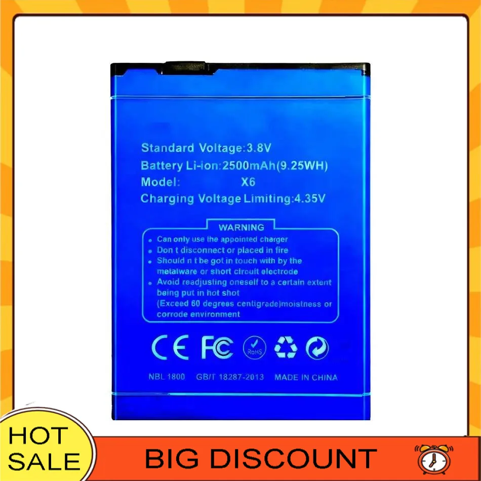

For Doogee X6 Pro 3000Mah Long-Lasting Mobile Phone Battery