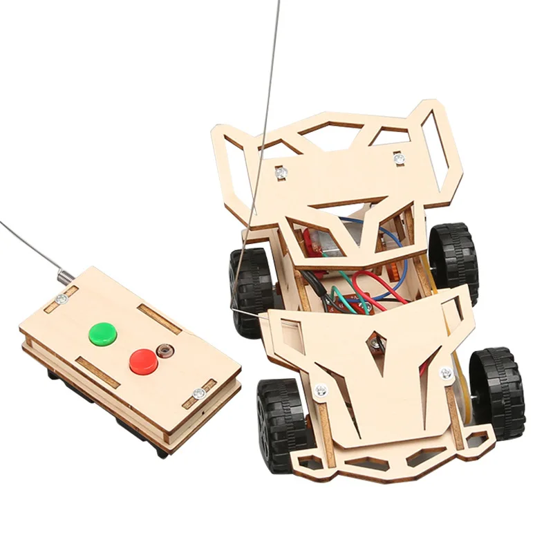 DIY Elektrisch Vierwielaandrijving Wetenschappelijk Experiment voor kinderen Kleine uitvinding Rc Handmatig montagemateriaal DIY-model