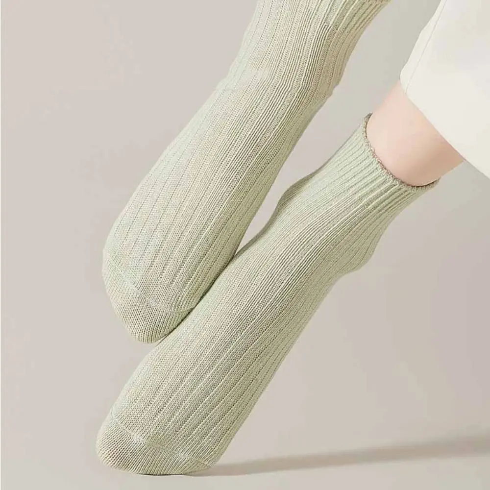 

10Pairs Solid Color Candy Color Mid-calf Socks Simple Female Hosiery Mid Tube Socks Breathable Sweet Socks Women Girl