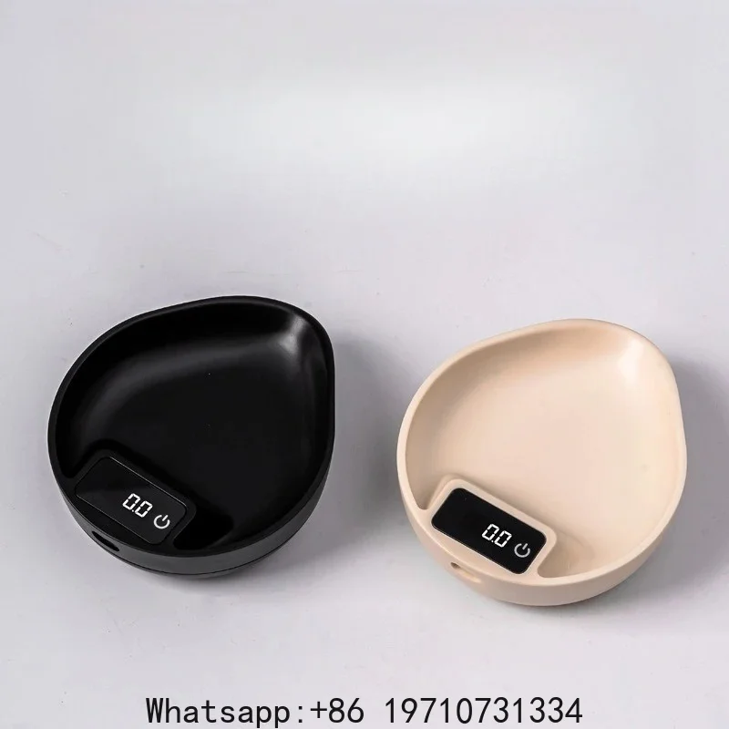 Mini Digital Coffee Scale 0.1g Precision, Espresso Brewing Weighing Scale with Bean Plate, Portable for Kitchen Travel Outdoor
