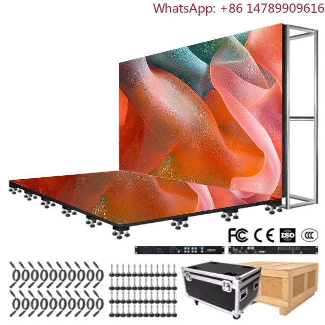 Outdoor Stage Background Video Wall LED Digital Display Screen Indoor P3.91 Rental LED Display ScreenHigh Refresh RateHeavy-duty