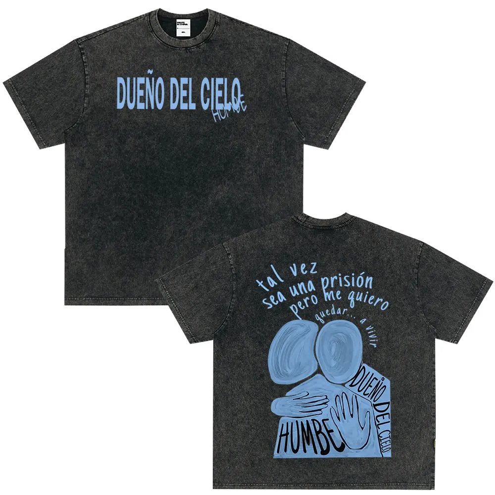 Camisetas con Estampado del Cantante Humbe del Tour Dueno Del Cielo 2026, Camisetas de Moda para Hombre y Mujer, Camisetas Holgadas de Verano, Camisetas Vintage Lavadas