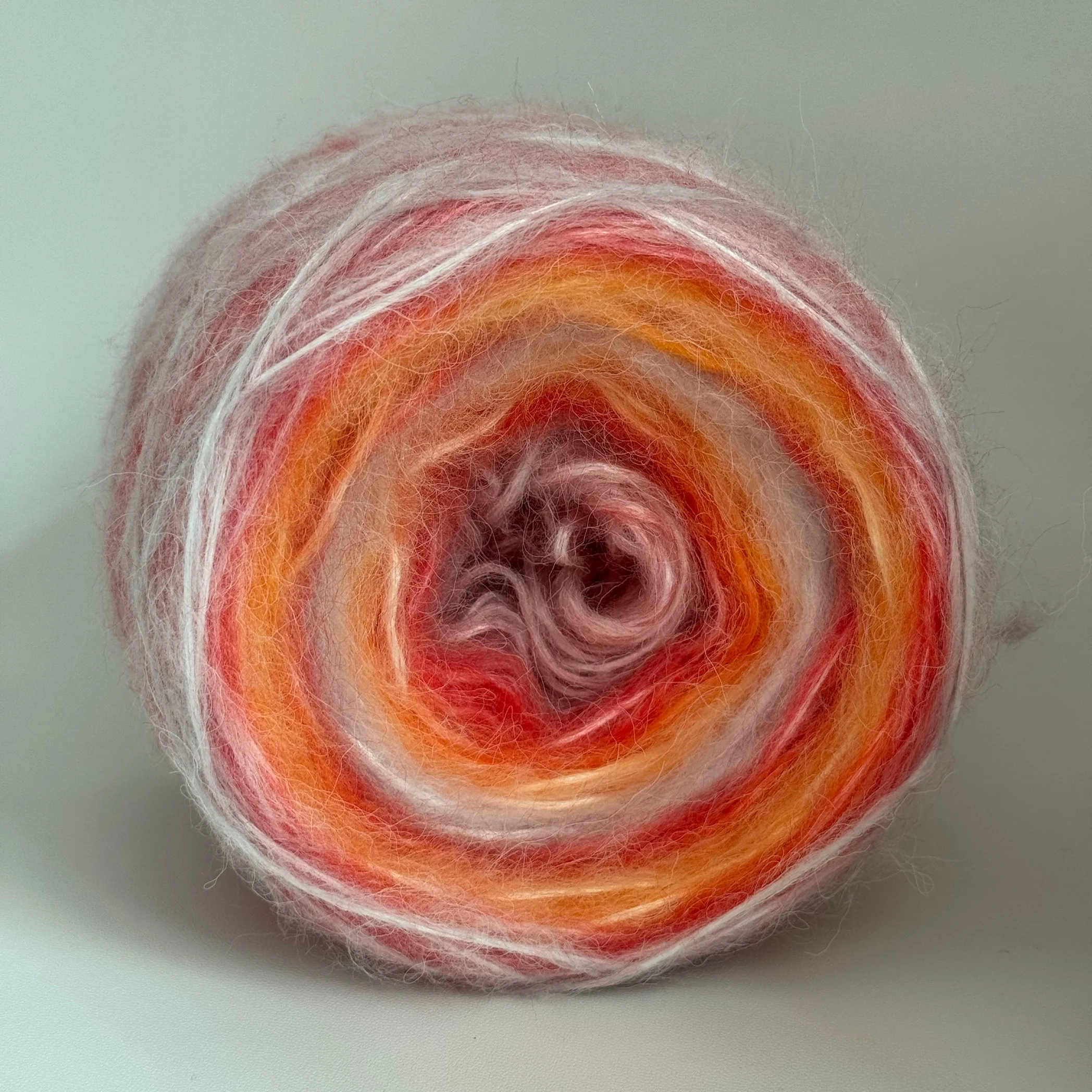 1 Large Bag, 2 Skeins, 200g of Gradient Rainbow Colored Mohair Yarn, Plush, Soft, and Fluffy, for Hand Knitting, DIY Projects, Can Be Used to Make Sweaters, Handmade Flowers, Scarves, Hats, Etc view 5