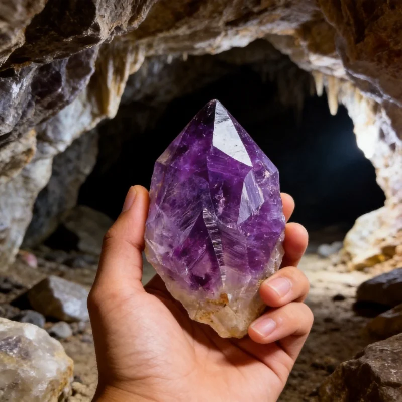 Rough, Natural, Large Amethyst Scepter, Exquisite Quality, Large-headed Quartz Mineral Specimen. Ideal As A Holiday Gift