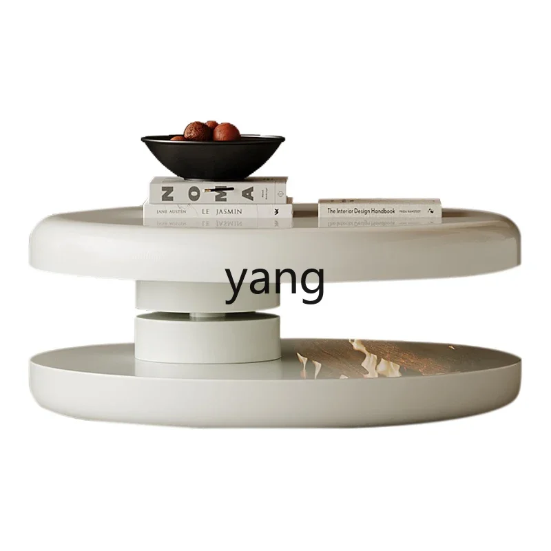 LH modern simple round rotating coffee table living room small apartment personality fashion creative design sense