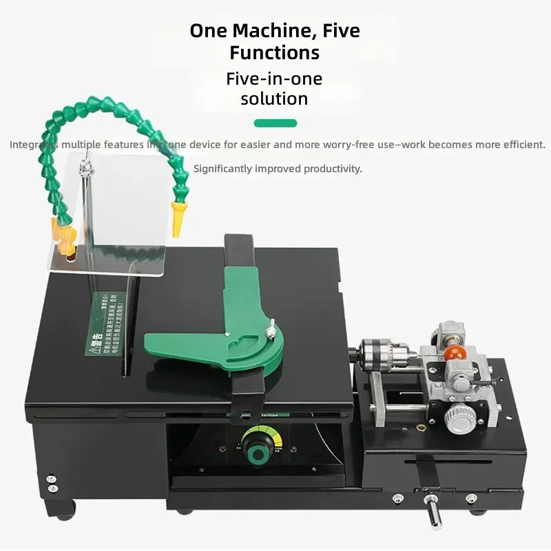 for Small Table Mill Jade Cutting Grinding All-in-One Machine Buddha Bead Wood Bead Round Bead Punching Machine Lathe
