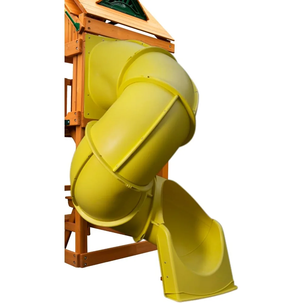WS 1016-Y Quick Connect 5 Foot Turbo Tube Slide Plastic Enclosed Slide for 5 Foot Deck Heights, Yellow Fast shipping