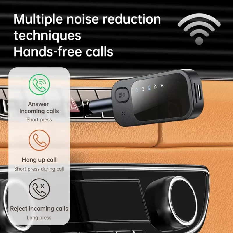 AAAN-Nuovo ricevitore trasmettitore Bluetooth 5.4 per aereo Adattatore Bluetooth wireless 2 in 1 da utilizzare con qualsiasi jack da 3,5 mm sul volo, la TV