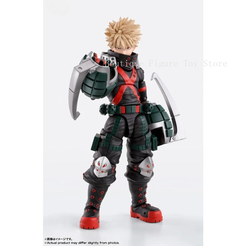 ในสต็อกOriginal Bandai SHF My Hero Academia Bakugou Katsukiรูปอะนิเมะรุ่นของเล่นรวบรวมActionของขวัญ
