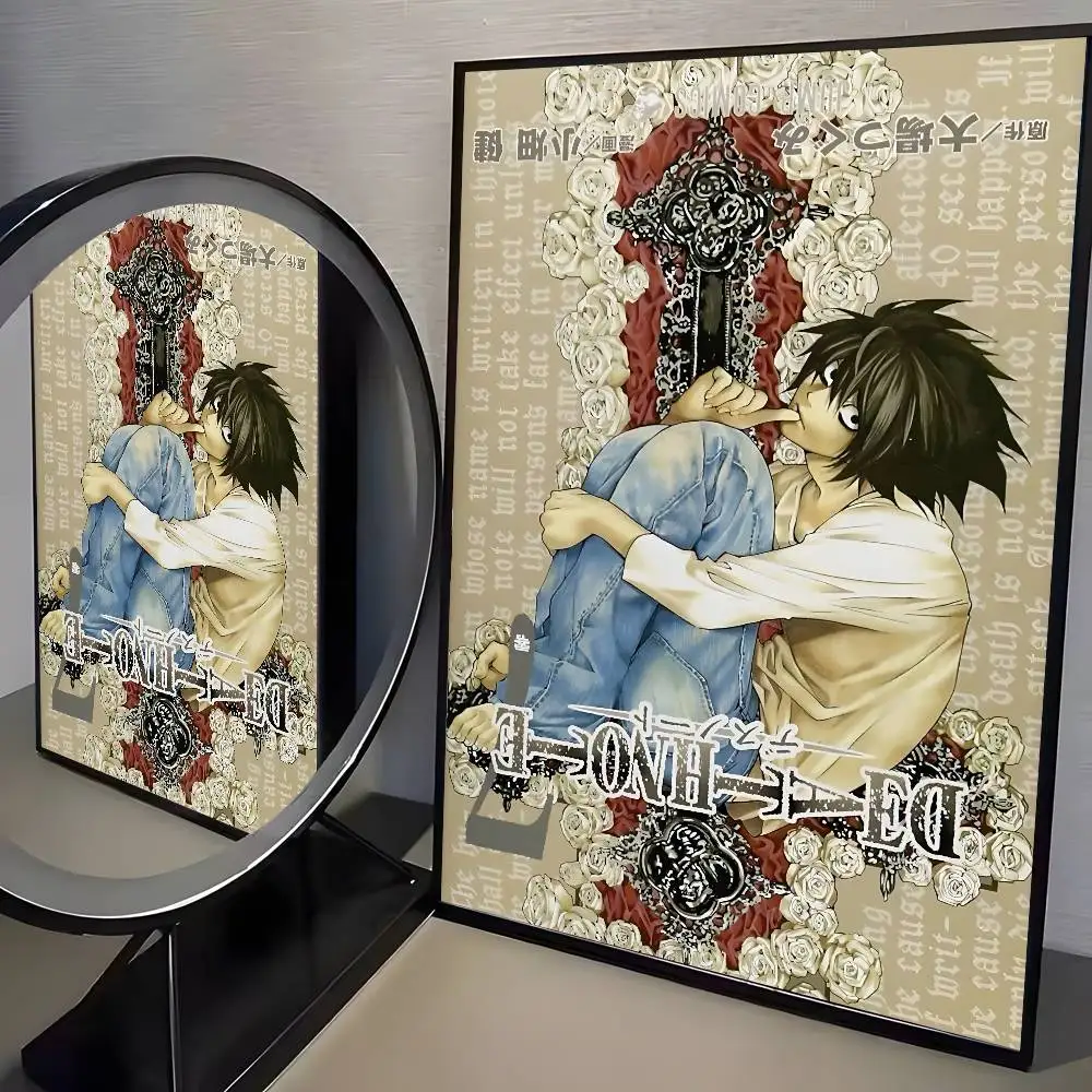 Anime Death Note DN L Klassisches Vintage-Poster Kunst HD-Leinwand Hochwertiger Ästhetischer Druck Papier Wandkunst für Wohnzimmer Heimdekoration – Detail 21