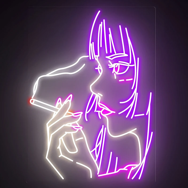 

Anime Neon Sign Zero Two Neon Light Visual Neon Sign Light Wall Wall Decorations for Club Bedroom Windows Party Gifts