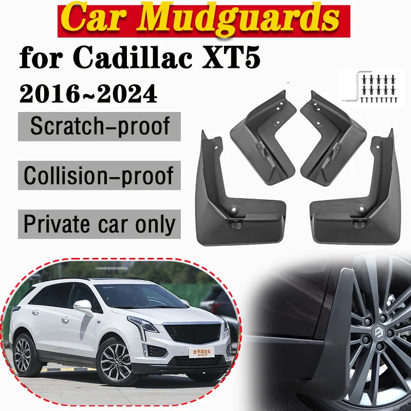 

For Cadillac XT5 2016~2022 2023 2024 Protect Mudguards Mud Flaps Splash Guards MudFlaps Car Front Rear Fender Tool Accessories