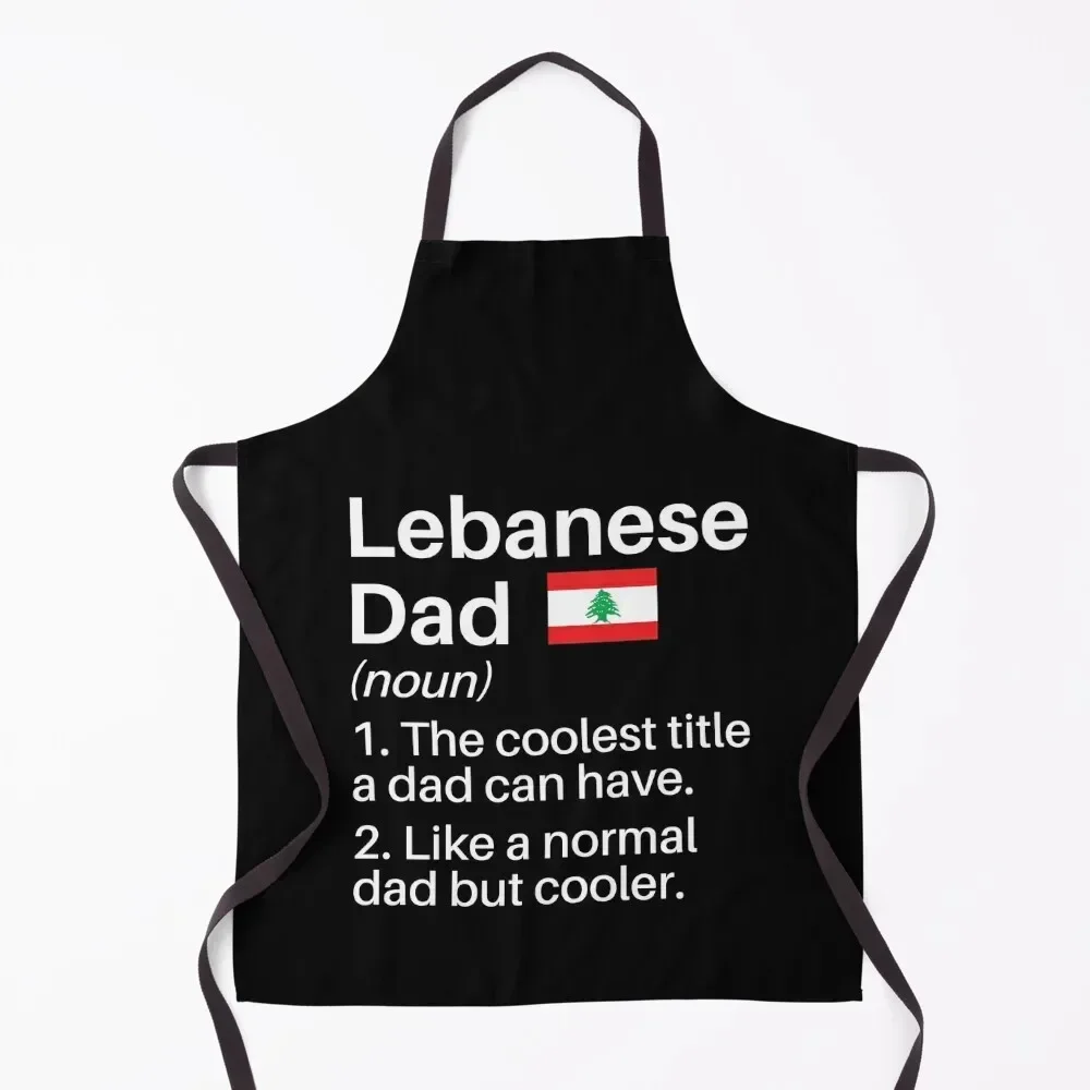 Lebanese Dad Funny Definition: Lebanon Dad Gift - Lebanese Father Apron for women with pocket Kitchen Front Apron