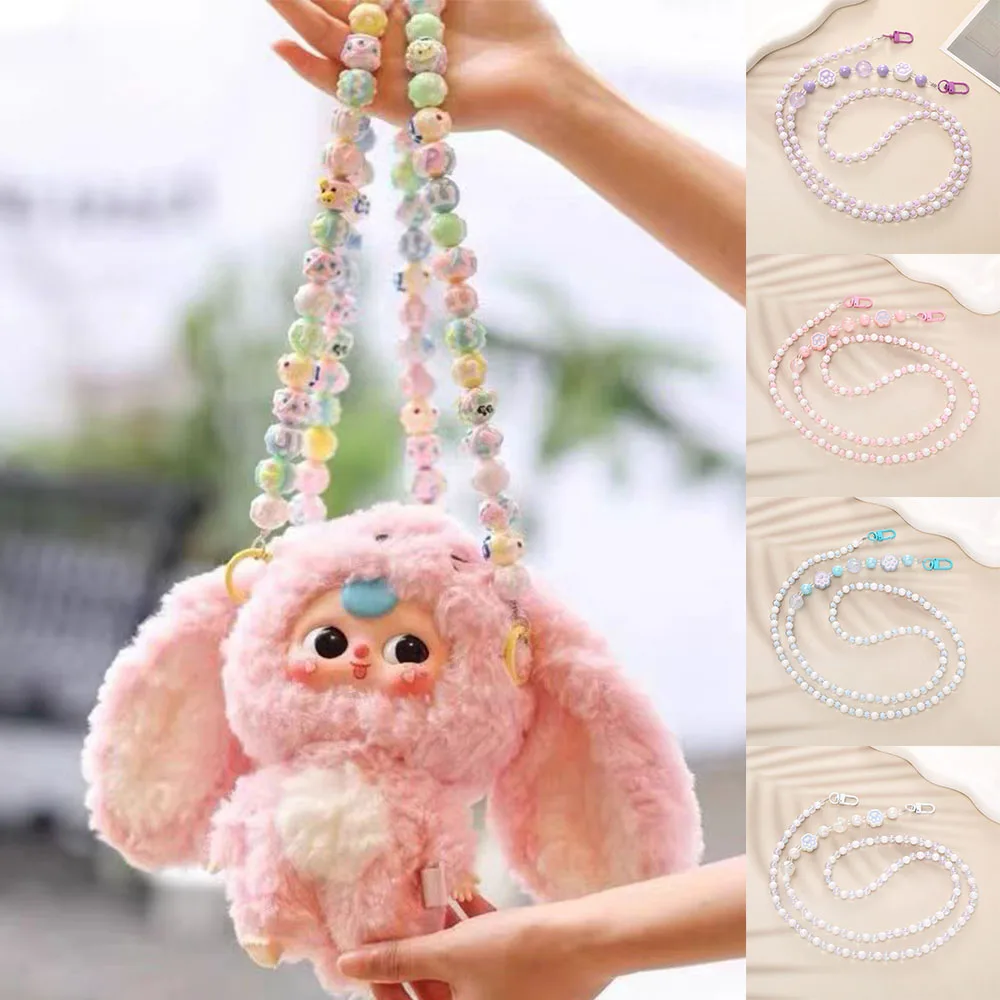 Anti-lost Chain Phone Lanyard Chain Without Back Clip Hanging Strap Bag Chain Decoration Crossbody Beaded Lanyard  Accessories