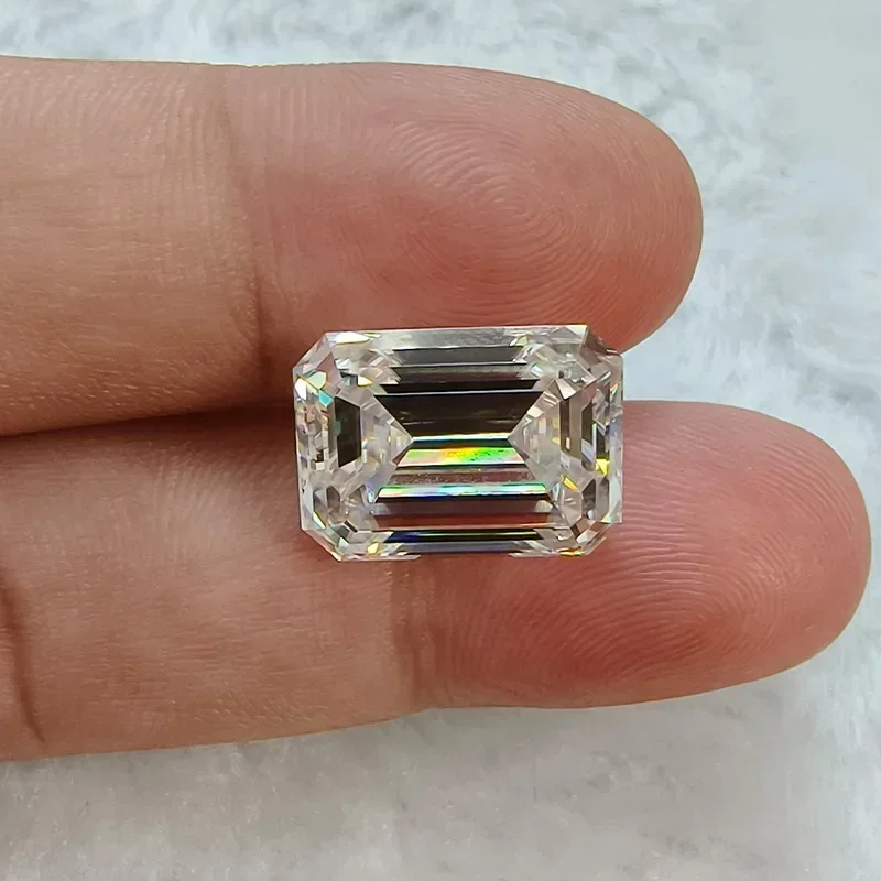 مويسانيتي حجر فضفاض D اللون الزمرد قطع تمرير الماس تستر VVS1 الأحجار الكريمة الخرز DIY بها بنفسك صنع المجوهرات مع شهادة GRA