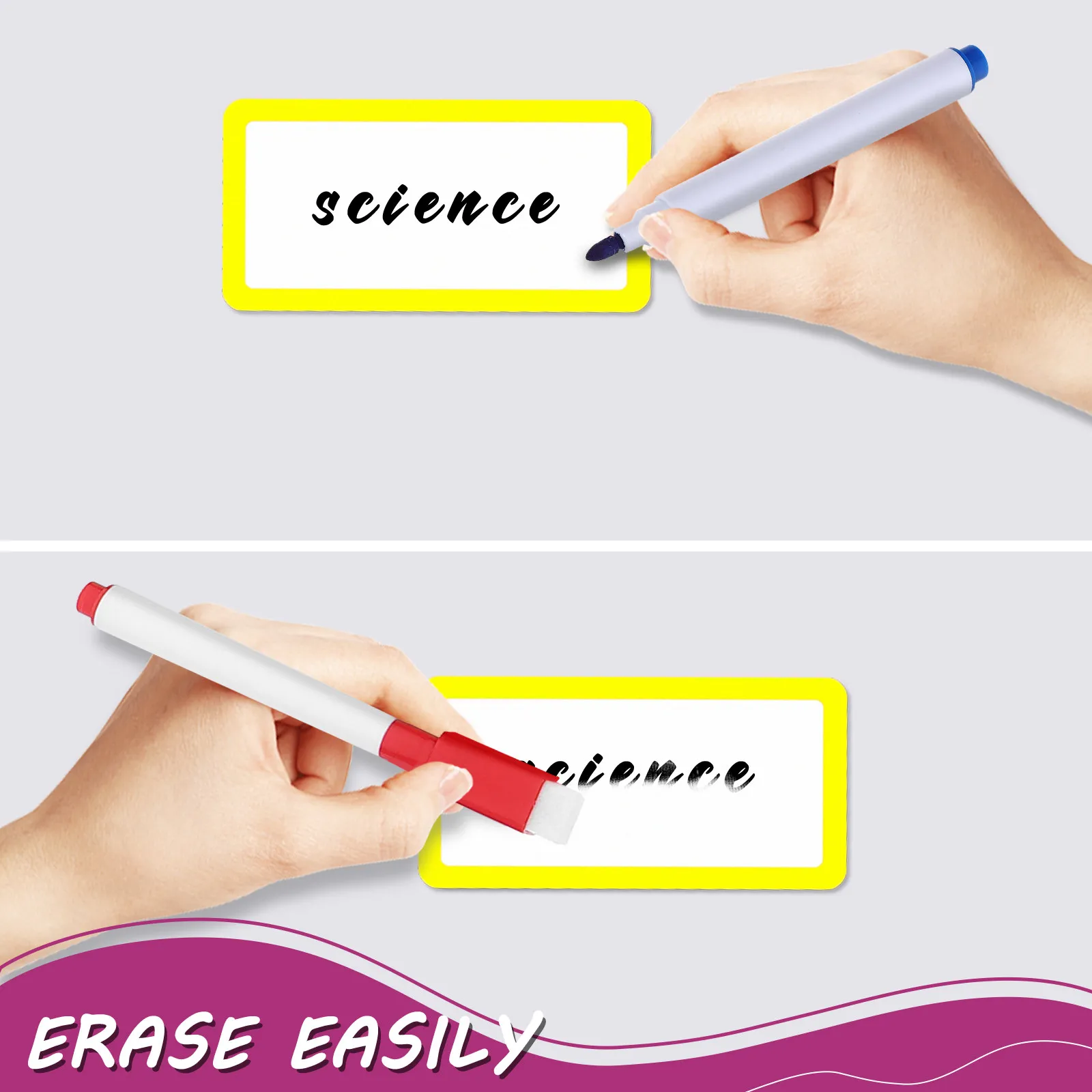 

10 шт. магнитных именных бирок, сухостираемые этикетки, многоразовые таблички для дома и офиса, наклейки для белых досок и холодильников