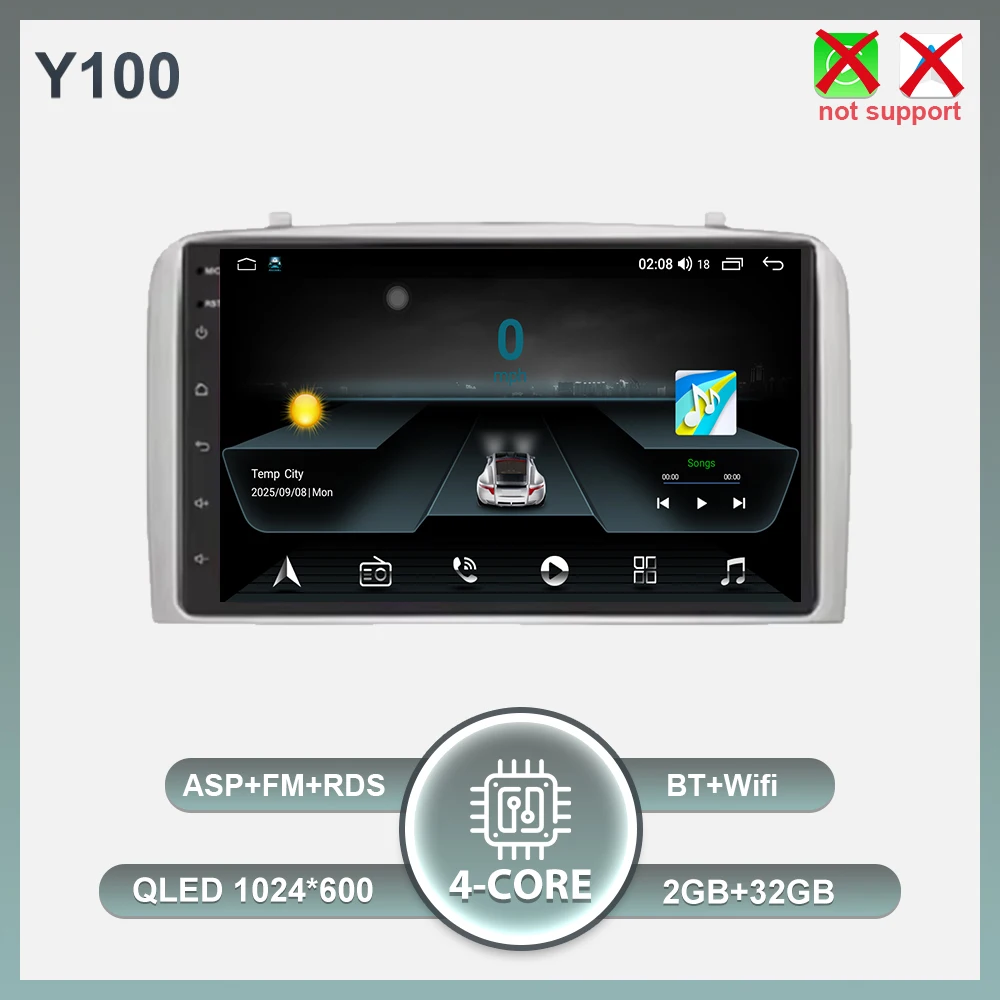 Android 16 Carplay voor Alfa Romeo 147 GT 937 2000-2010 GPS Navigatie Video Autoradio GPS Auto Multimedia Automonitor DVD