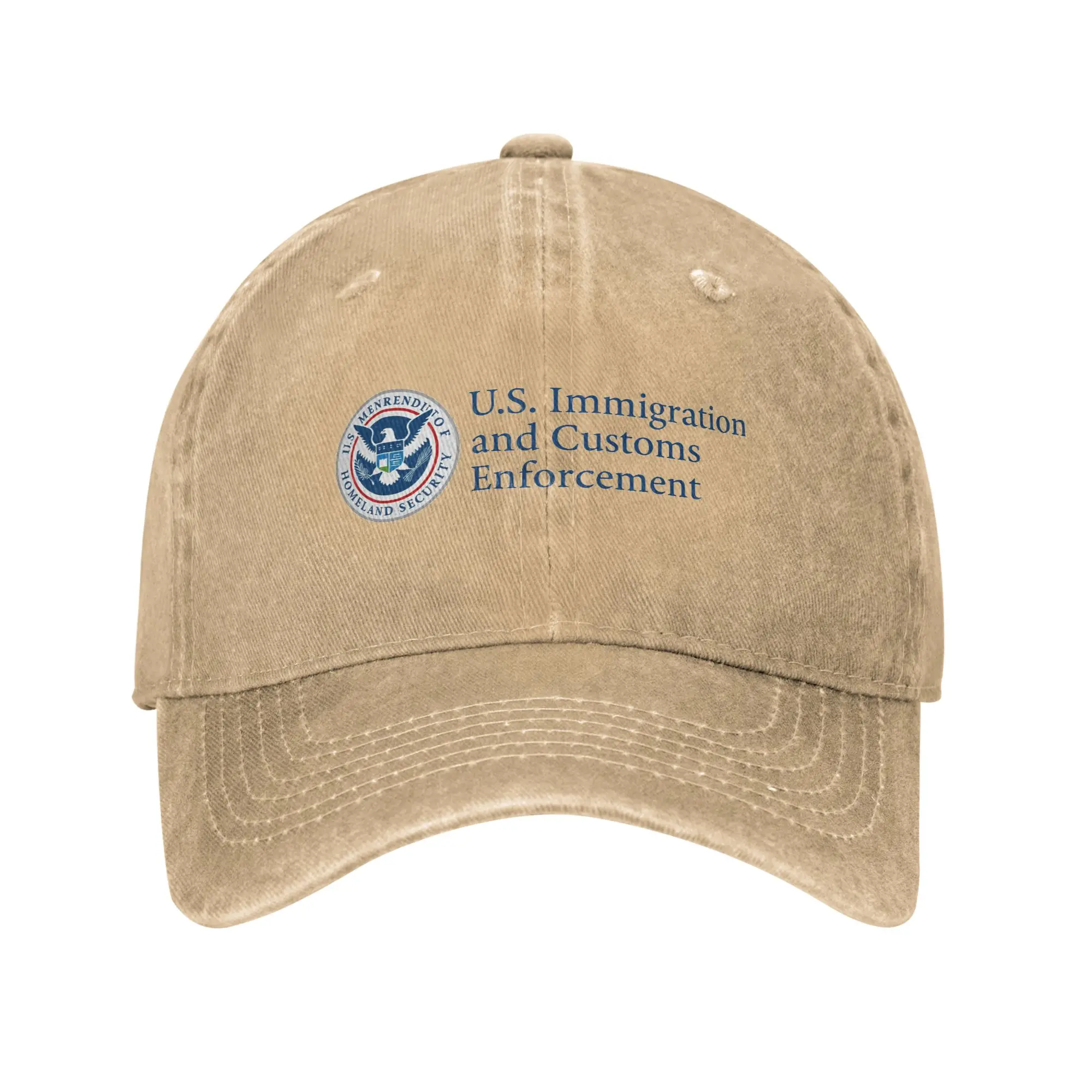 

Spring ICE Immigration and US Customs Enforcement Baseball Cap Breathable Design Washed Hip Hop Hats Couple Outdoor Snapback Cap