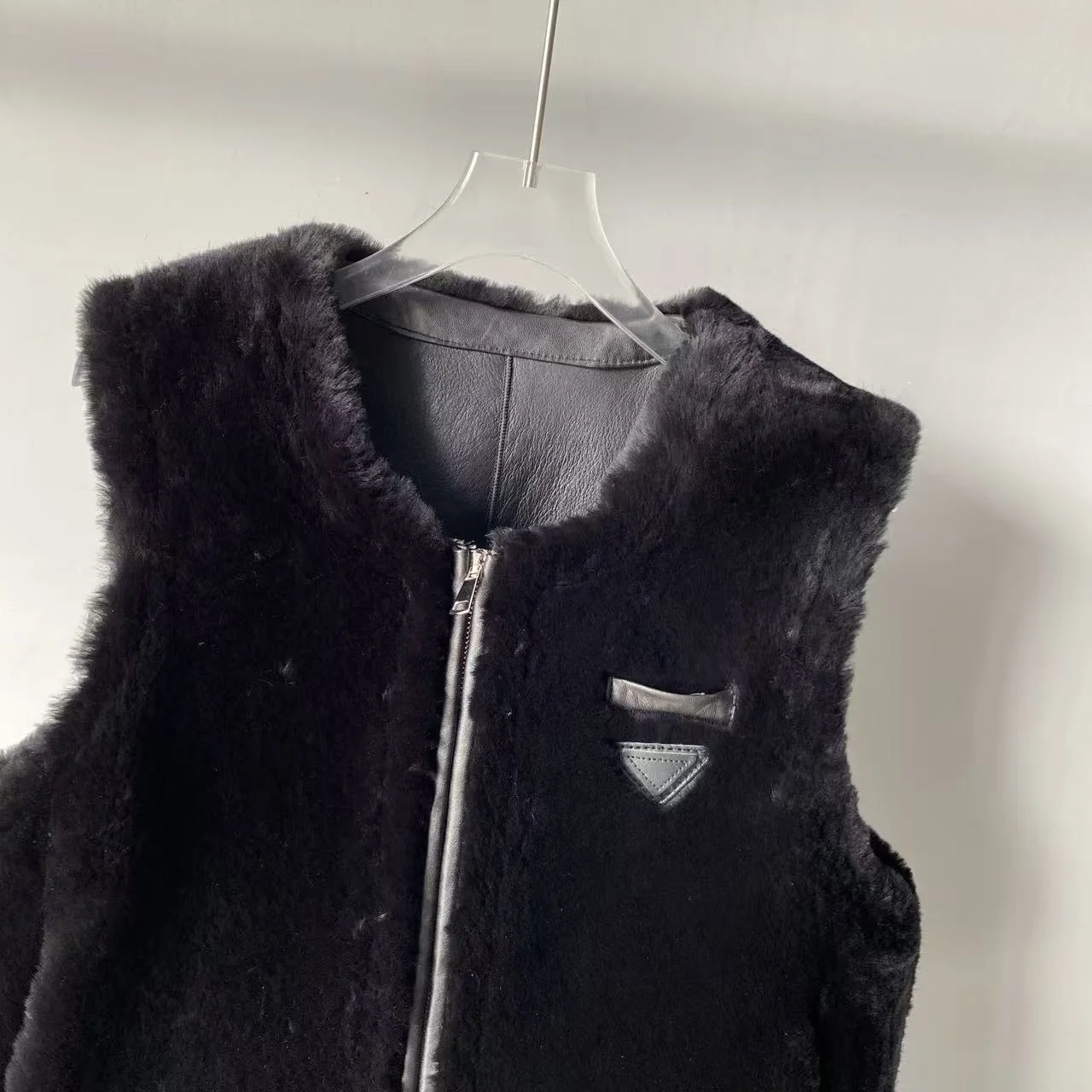 Herfst Winter Nieuwe Sle Dames Leer Ort Jaet Loose Fit Svel Lamsbontjas Casual Sle Ritssluiting Geen Hoed