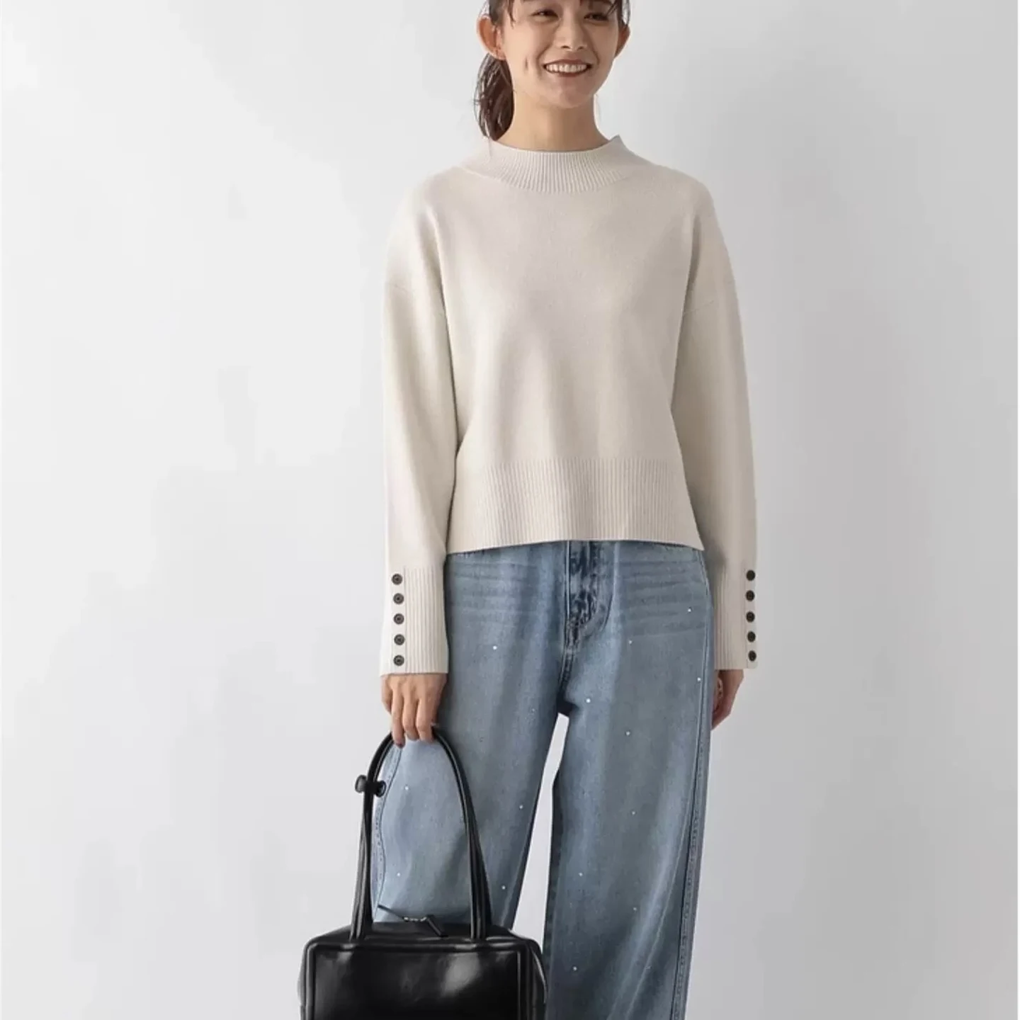 

Простой вязаный свитер для женщин, осень-зима, свободный крой, длинный све, круглый, теплый, излучающий цвет