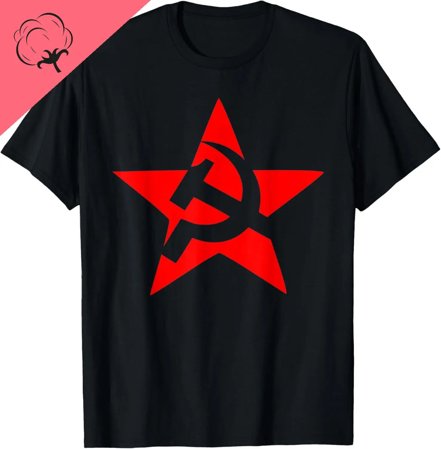 USSR CCCP Hammer Sickle Star T-Shirt Breathable and Comfortable Casual Custom T-Shirt Cotton Tee