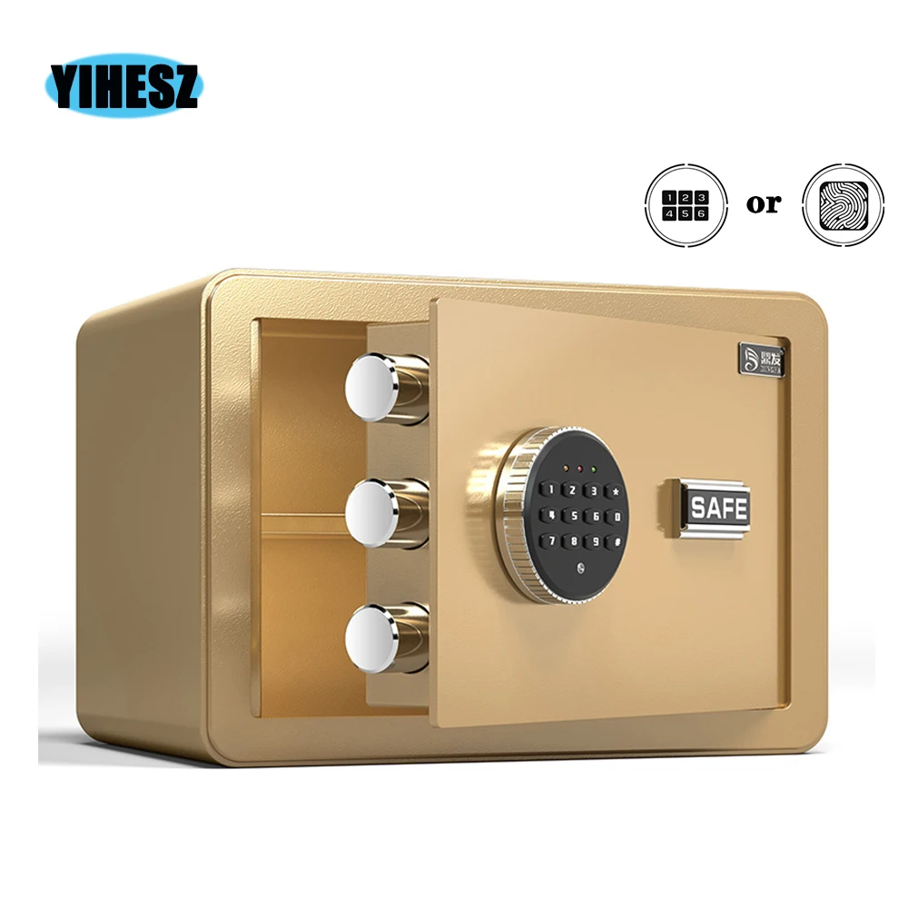 

Electronic Password Digital Safe Box Password Anti-theft Fingerprint Invisible Password Office Jewelry With Lock Alarm Cabinet