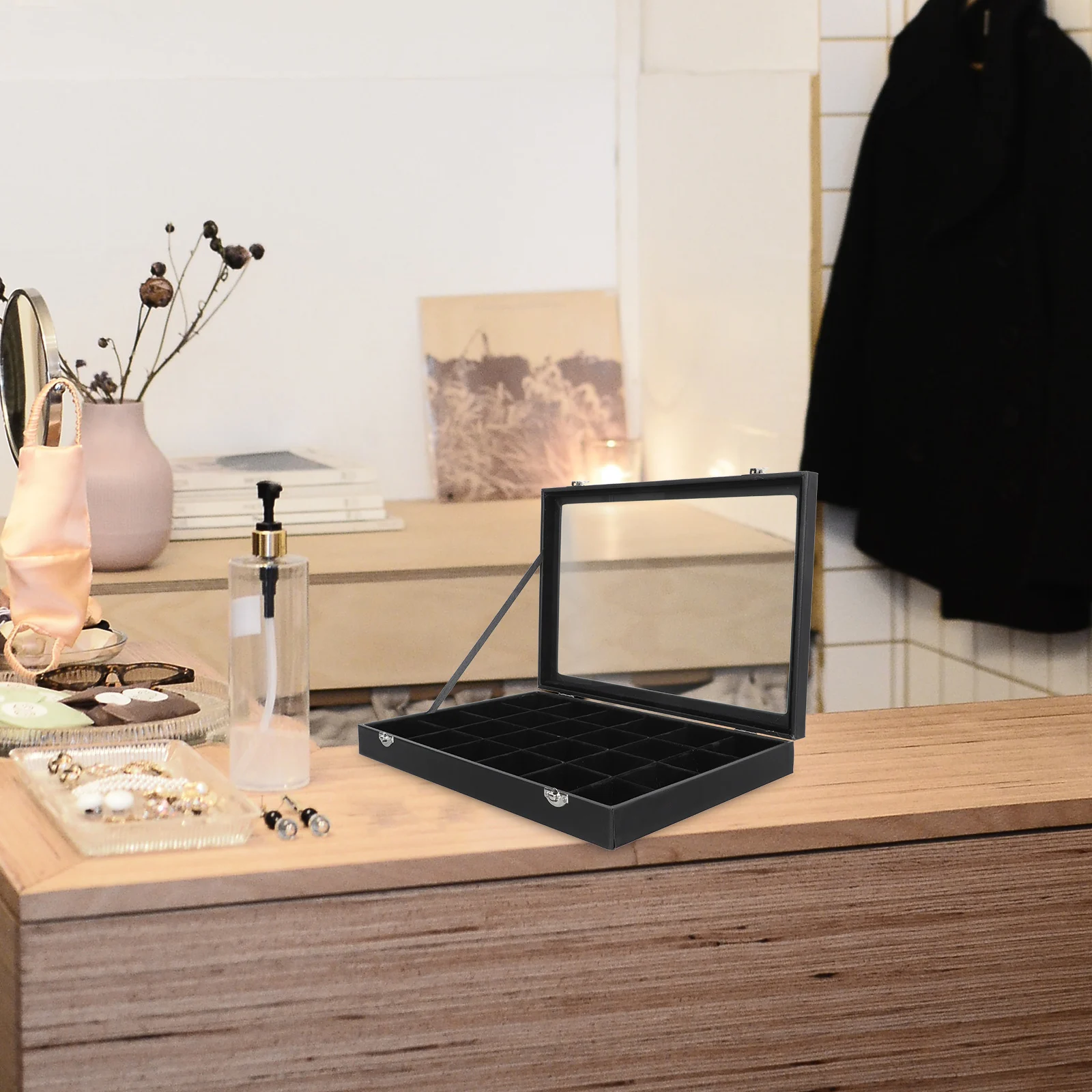 

1pc Jewelry Storage Box Multi-Grid For Necklace Bracelet Earring Organizer Transparent Case Home Decor Display Container