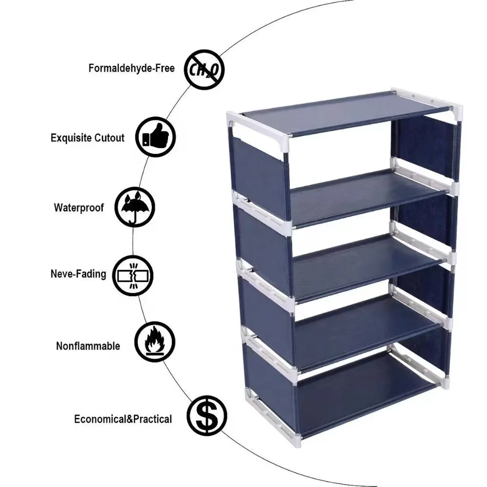 Multilayer Shoe Rack Vanzlife Home Organization and Storage for Shoes Shoe Cabinet Easy Assembly Space-saving Stand Self Home