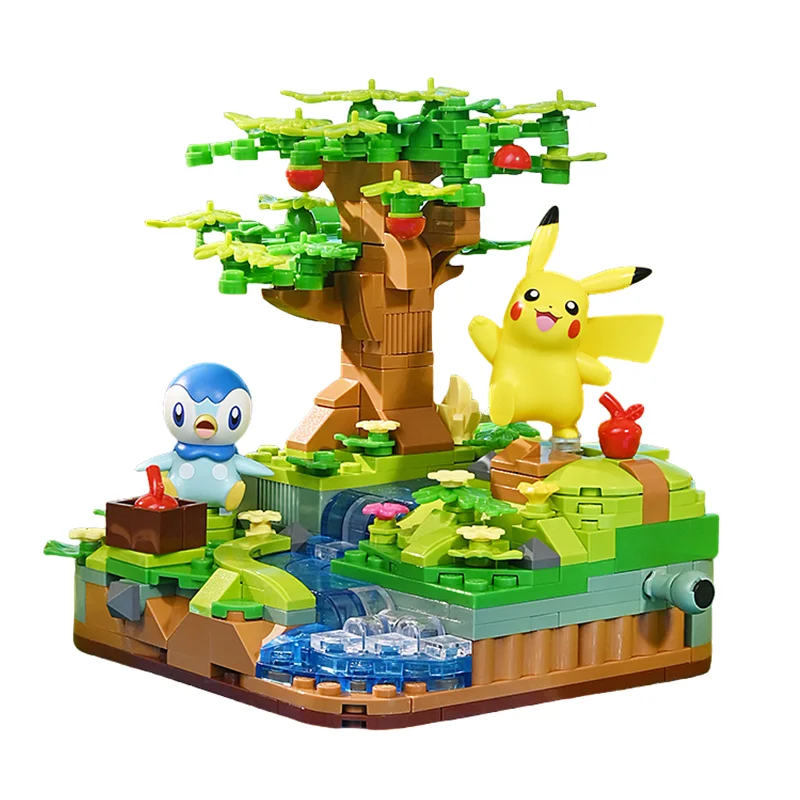 Figurine Pokemon Pet elfe Pikachu Psycanard Quaxly Slowpoke, modèle assemblé, blocs de construction Keeppley, jouets pour enfants, cadeaux de Festival