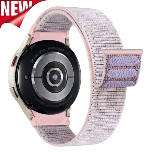 Imagen 2 del producto Correa para Samsung Galaxy Watch 7/6/4/classic/5 pro 44mm 40mm muñeca sin huecos Nylon deporte loop correa pulsera Galaxy Watch 7 Correa