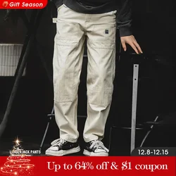 Maden Multi Pockets White Jeans Vintage Baggy Workwear Old Fashion Functional Design Chino Pants Mens Modified Lumberjack Pants