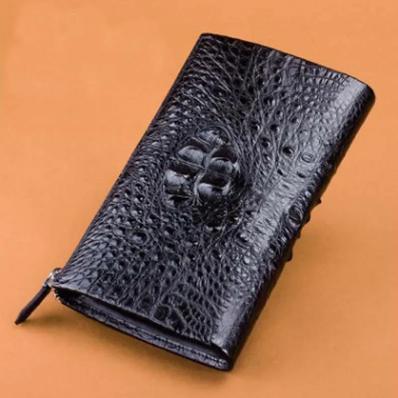 

ourui new crocodile male long men wallet zipper handbags
