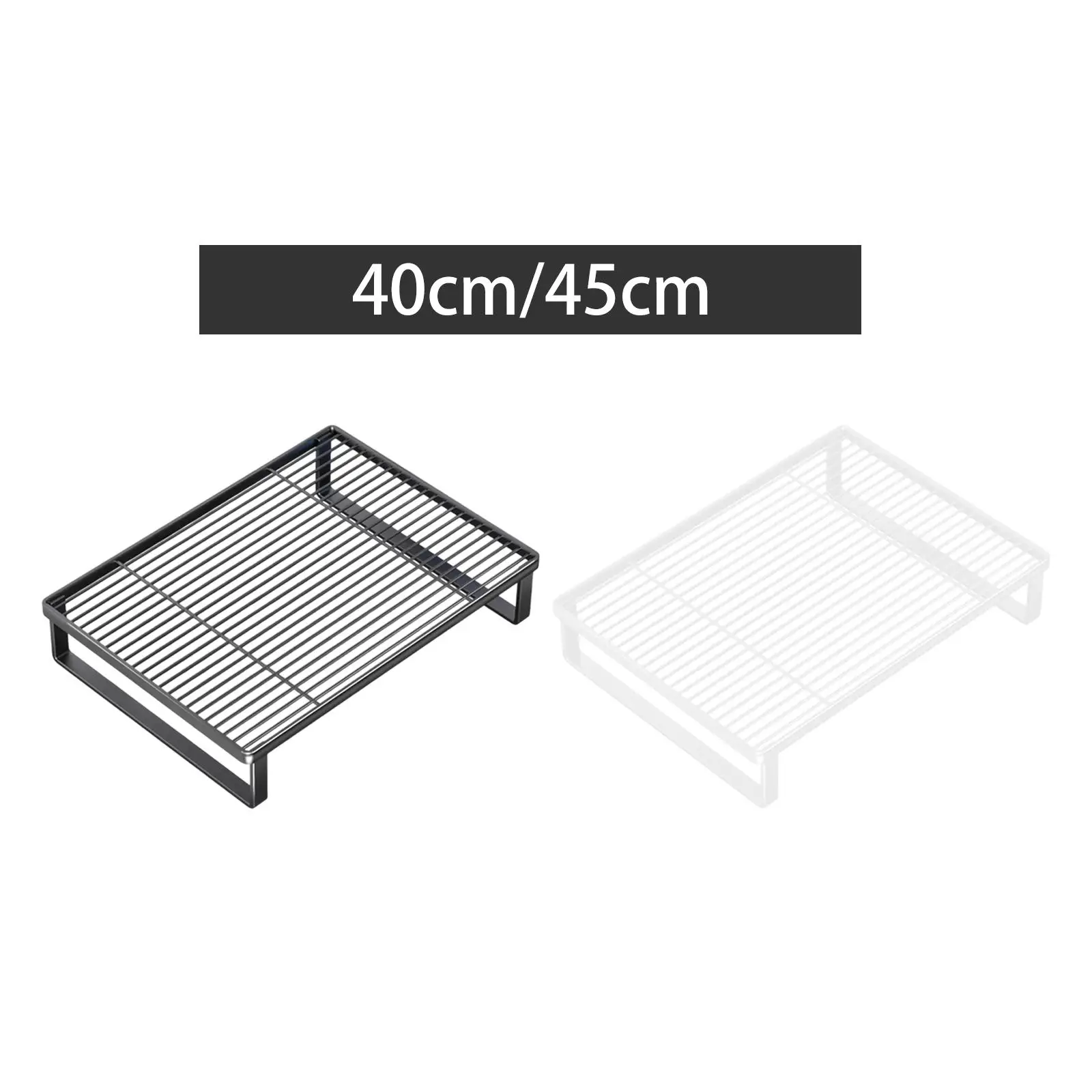 Countertop Microwave Stand Home Utility Shelf Washable Easy to Clean Microwave Oven Rack Cookware Holder Stand for Closet
