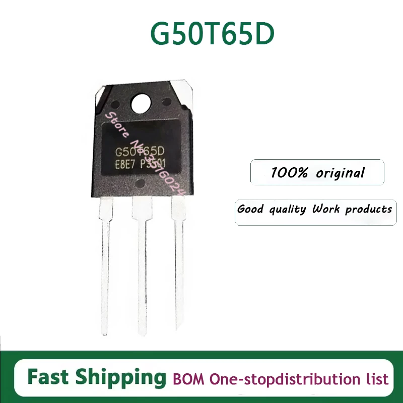 10PCS/lot  G50T65D 650V 50A K50T60 50N60 to 100% NEW