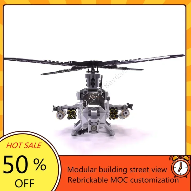 725PCS MOC ปริศนาที่กําหนดเอง AH-1Z Viper โจมตีเฮลิคอปเตอร์-Minifig Scale DIY เครื่องบินสร้างสรรค์เทคโนโลยีเด็ก Xmas ของขวัญ