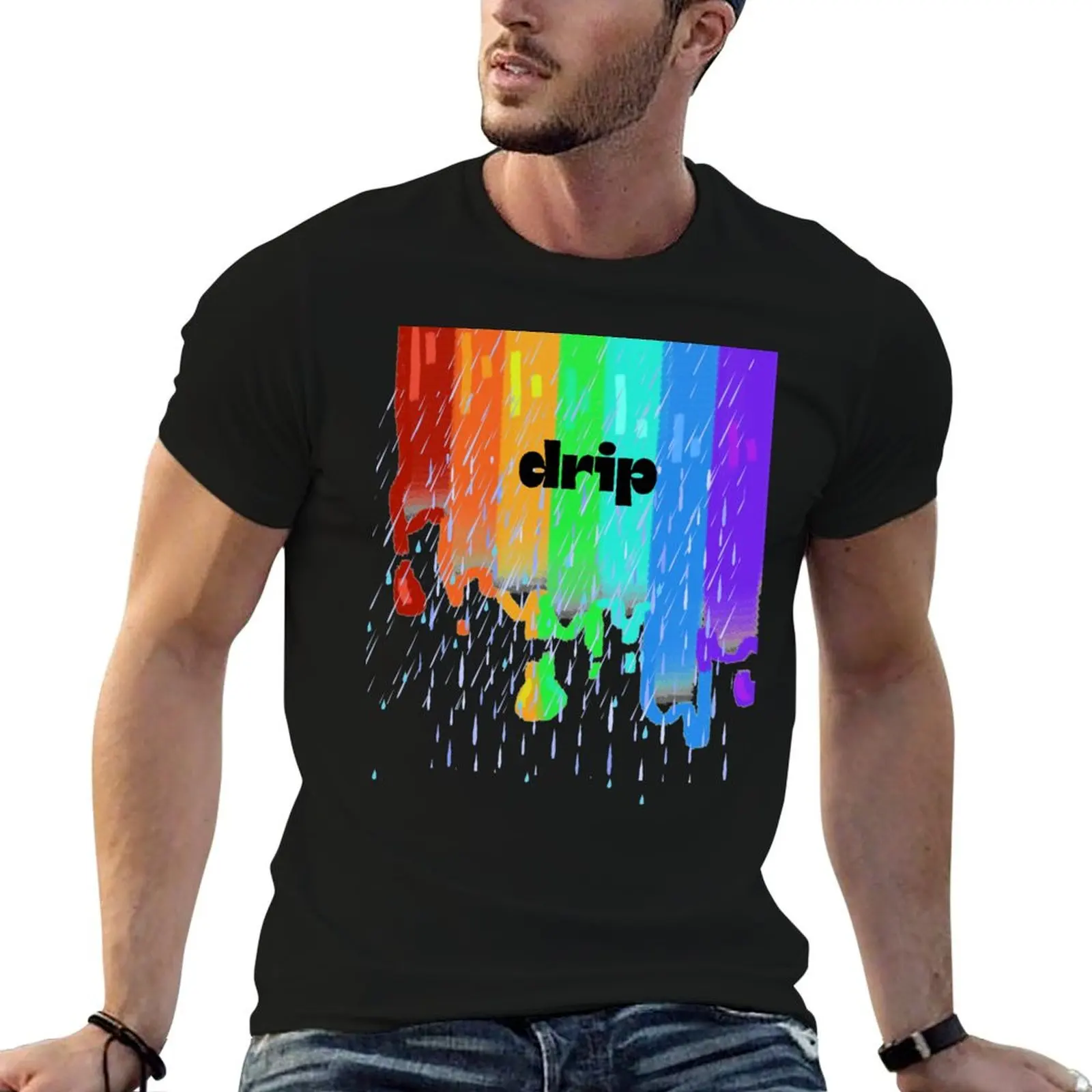 

dripping T-Shirt anime t shirts for man t shirt man luxury cotton t shirt man T-shirt