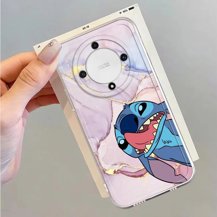 Custodia per telefono per Honor X9b X7b X8a X8 X8b X9a 90 Lite Cover trasparente Disney Stitch Cool