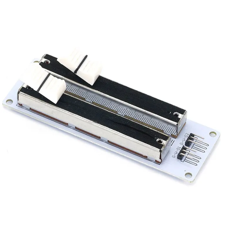 2 Row Slide Potentiometer Analog Sensor Electronic Brick Module Dual Linear Potentiometer with Scale Ruler for Arduino