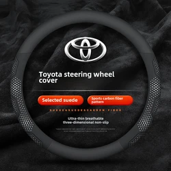 Leather Car Steering Wheel Cover for Toyota CHR RAV4 Corolla Highlander Prius Yaris Prius RAIZE RUSE Auris Camry Accessories