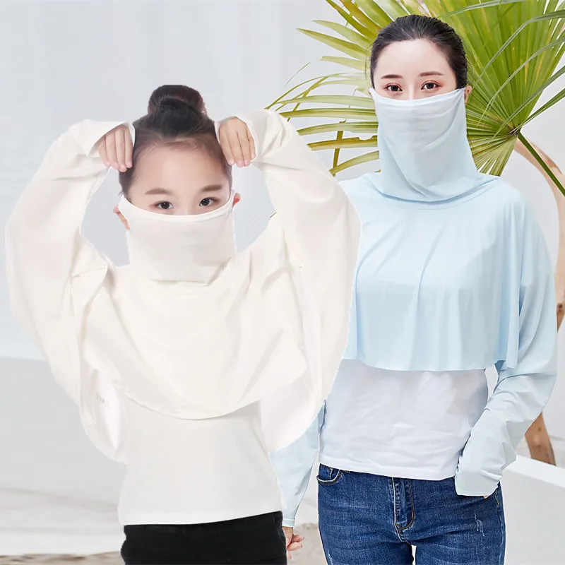 

Детская полнолицевая маска-козырек от солнца из ледяного шелка, защита для шеи, велосипедная маска унисекс, пылезащитная, для медицинских учреждений, детская маска