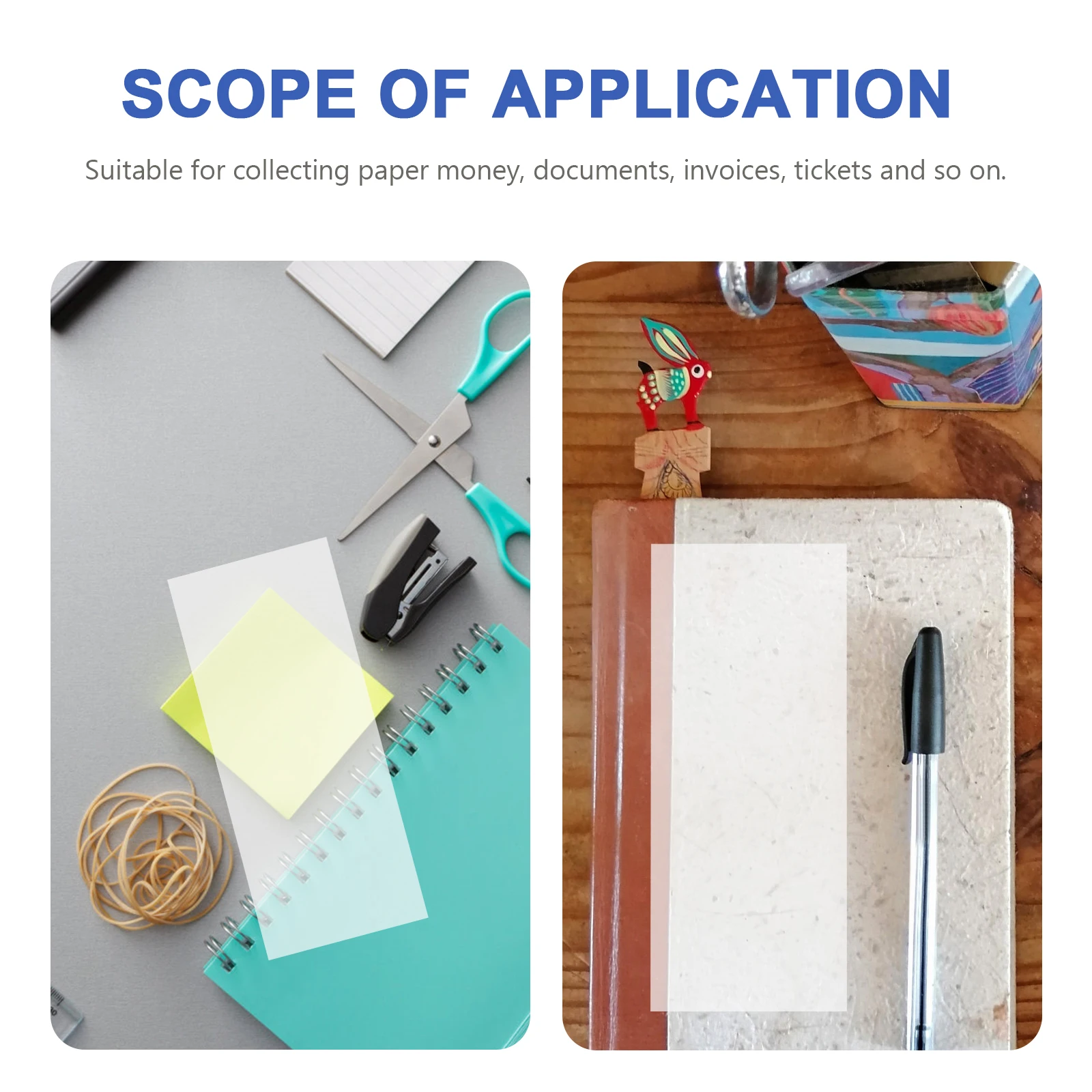 

100 Pcs Banknote Protection Bag Paper Money Collection Pouch Clear Bill Sleeves Storage Holder Coin Banknote Case Folder