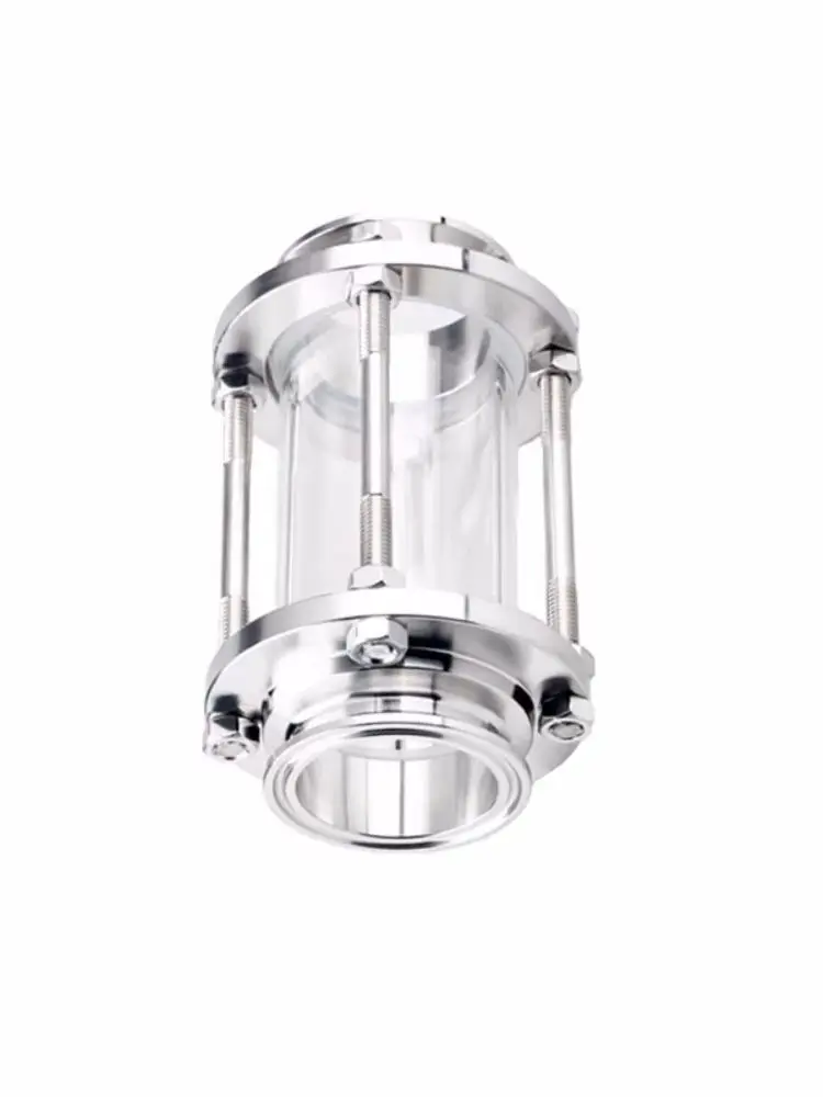 Picture 3: Clamp Φ45Φ51Φ57Φ63mm OD64/77.5mm Glass Tube Sight Glass Flow Sight Glass Diopter For Distillation,Pipeline Sight Glass SS304