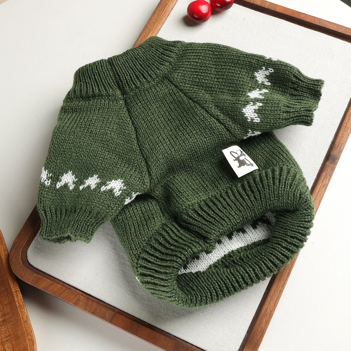 Gestrickte Winterkleidung für Hunde, Halloween, Weihnachten, Haustier, Yorkie, Toy, Pudel, Pullover, Mantel und Jacke, für Katzen, weiblich, männlich – Detail 6